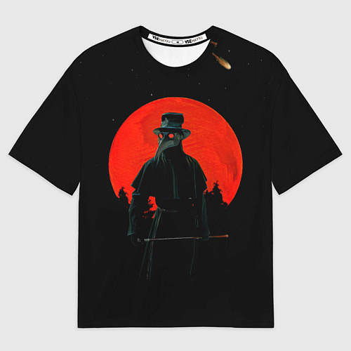 Мужская футболка оверсайз Plague doctor ЧУМНОЙ ДОКТОР / 3D-принт – фото 1