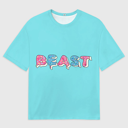 Мужская футболка оверсайз Mr Beast Donut / 3D-принт – фото 1
