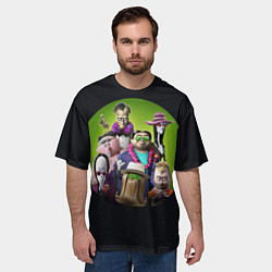 Футболка оверсайз мужская Семейка Аддамс - Горящий Тур, цвет: 3D-принт — фото 2