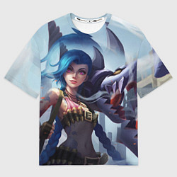 Мужская футболка оверсайз ЛИГА ЛЕГЕНД ДЖИНКС JINX