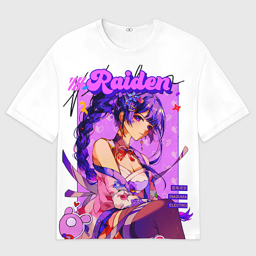 Мужская футболка оверсайз Shogun raiden на обложке журнала / 3D-принт – фото 1