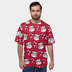Футболка оверсайз мужская Дед Морoз, цвет: 3D-принт — фото 2