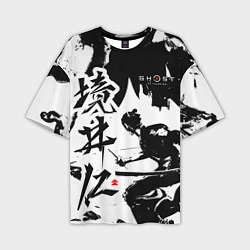 Мужская футболка оверсайз Ghost of Tsushima - Призрак Цусимы