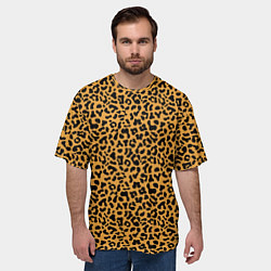 Футболка оверсайз мужская Леопард Leopard, цвет: 3D-принт — фото 2