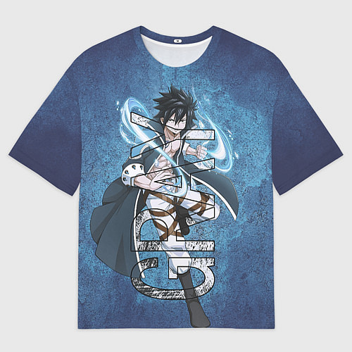Мужская футболка оверсайз Хвост Феи Грей Фуллбастер Gray Fullbuster / 3D-принт – фото 1