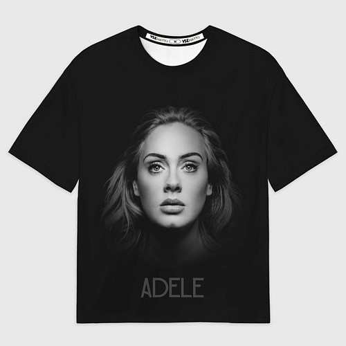 Мужская футболка оверсайз Портрет Адель / 3D-принт – фото 1