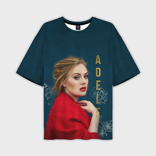 Мужская футболка оверсайз Portrait Adele / 3D-принт – фото 1