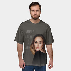 Футболка оверсайз мужская Взгляд Адель, цвет: 3D-принт — фото 2