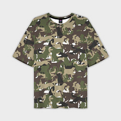 Мужская футболка оверсайз Камуфляж из Собак Camouflage