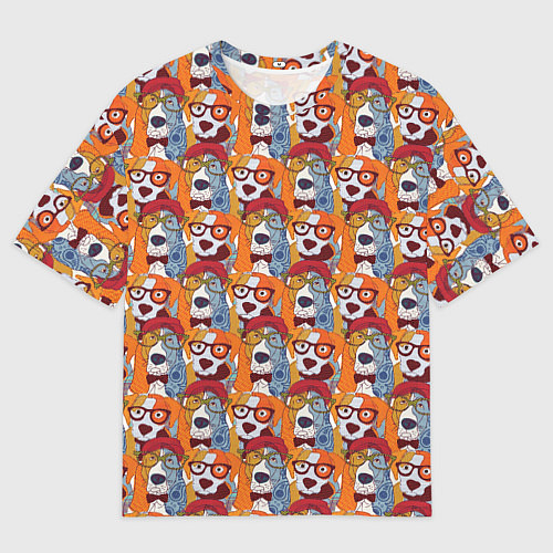 Мужская футболка оверсайз Собаки в Очках / 3D-принт – фото 1