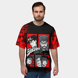Футболка оверсайз мужская JOJO BIZARRE ADVENTURE ДЖОДЖО АРТ, цвет: 3D-принт — фото 2