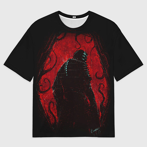 Мужская футболка оверсайз DEAD SPACE АЙЗЕК КЛАРК В БРОНЕ / 3D-принт – фото 1