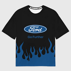 Футболка оверсайз мужская FORD, ФОРД ОГОНЬ, цвет: 3D-принт