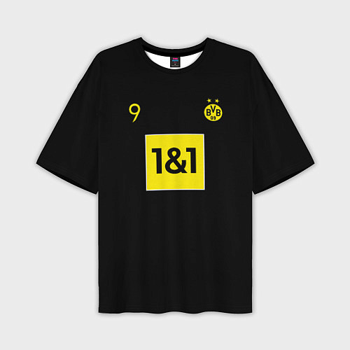 Мужская футболка оверсайз Haaland 9 - Borussia Dortmund / 3D-принт – фото 1