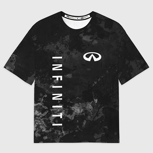 Мужская футболка оверсайз Infiniti, Инфинити Черно серый фон / 3D-принт – фото 1