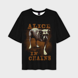 Футболка оверсайз мужская Alice in chains Dog, цвет: 3D-принт