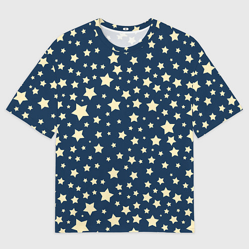 Мужская футболка оверсайз Желтые звездочки / 3D-принт – фото 1