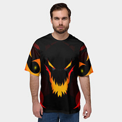 Футболка оверсайз мужская DOTA 2 SHADOW FIEND ТЕНЬ ОГОНЬ, цвет: 3D-принт — фото 2