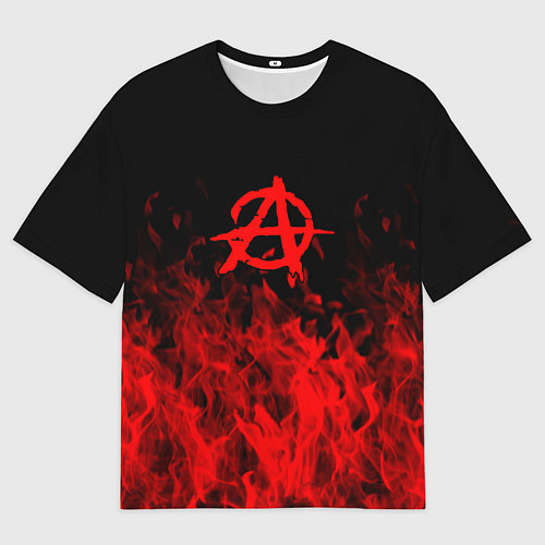 Мужская футболка оверсайз Гражданская оборона пламя / 3D-принт – фото 1