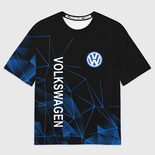 Мужская футболка оверсайз Volkswagen, Фольцваген Геометрия / 3D-принт – фото 1