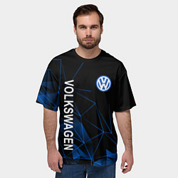 Футболка оверсайз мужская Volkswagen, Фольцваген Геометрия, цвет: 3D-принт — фото 2