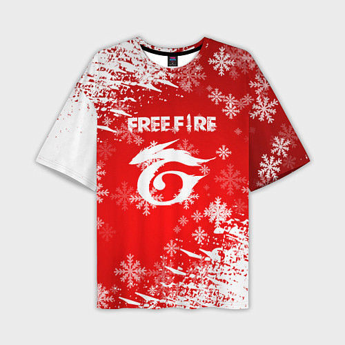 Мужская футболка оверсайз Free Fire - Новогодний / 3D-принт – фото 1