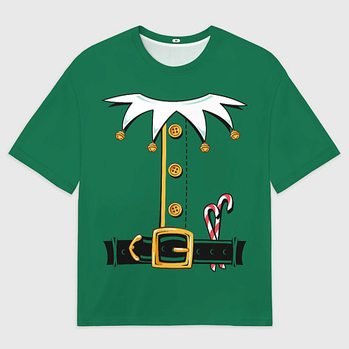 Мужская футболка оверсайз Christmas Elf Outfit / 3D-принт – фото 1
