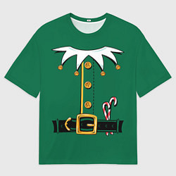 Мужская футболка оверсайз Christmas Elf Outfit