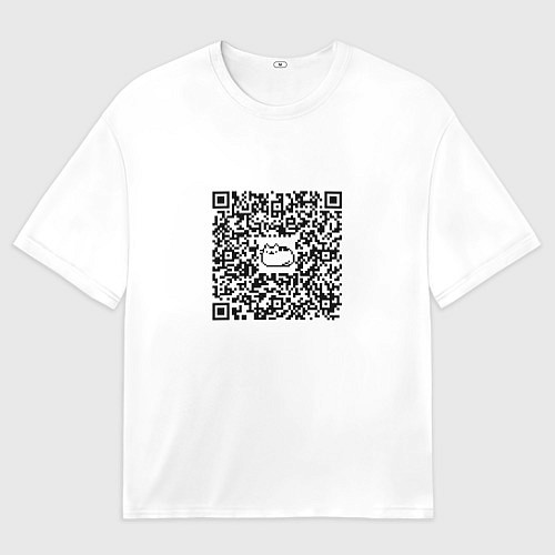Мужская футболка оверсайз Я QR-кот, гуляю где вздумается! / 3D-принт – фото 1