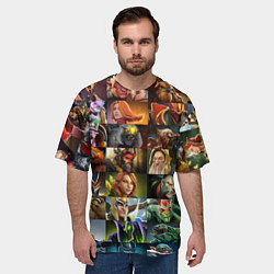 Футболка оверсайз мужская HEROES DOTA 2 ПЕРСОНАЖИ ДОТА 2, цвет: 3D-принт — фото 2