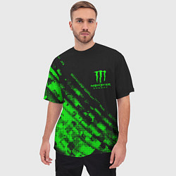 Футболка оверсайз мужская Monster Energy Текстура, цвет: 3D-принт — фото 2