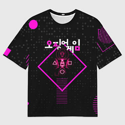 Мужская футболка оверсайз Squid Game Геометрические фигуры
