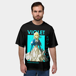 Футболка оверсайз мужская VIOLET - Violet Evergarden, цвет: 3D-принт — фото 2