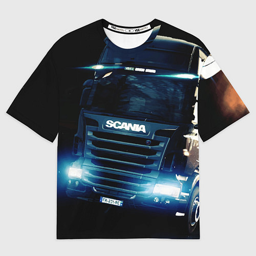 Мужская футболка оверсайз SCANIA Дальнобой 2022 / 3D-принт – фото 1
