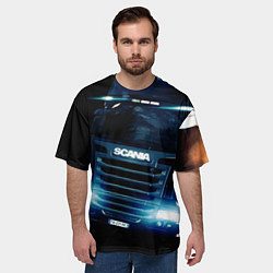Футболка оверсайз мужская SCANIA Дальнобой 2022, цвет: 3D-принт — фото 2