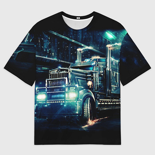 Мужская футболка оверсайз Американский Грузовик Дальнобой 2022 / 3D-принт – фото 1