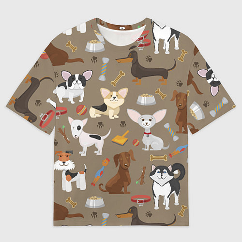 Мужская футболка оверсайз У меня есть собака / 3D-принт – фото 1