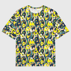 Футболка оверсайз мужская Велоспорт гонка, цвет: 3D-принт