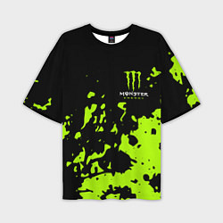 Футболка оверсайз мужская Monster Energy green, цвет: 3D-принт