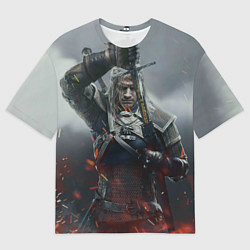 Мужская футболка оверсайз ВЕДЬМАК СЕРИАЛ ДИКАЯ ОХОТА