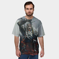 Футболка оверсайз мужская ВЕДЬМАК СЕРИАЛ ДИКАЯ ОХОТА, цвет: 3D-принт — фото 2