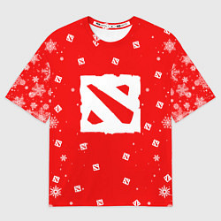 Мужская футболка оверсайз НОВОГОДНИЙ ДОТА 2 НОВЫЙ ГОД DOTA 2