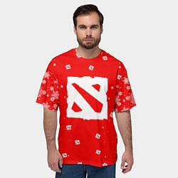 Футболка оверсайз мужская НОВОГОДНИЙ ДОТА 2 НОВЫЙ ГОД DOTA 2, цвет: 3D-принт — фото 2