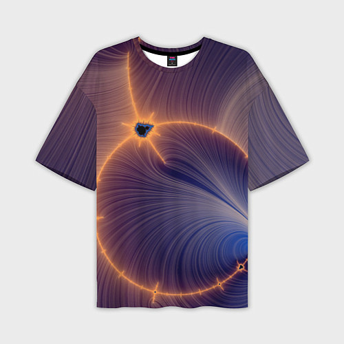 Мужская футболка оверсайз Black Hole Tribute design / 3D-принт – фото 1