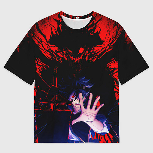 Мужская футболка оверсайз Аста и его черный демон Черный клевер / 3D-принт – фото 1