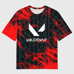 Мужская футболка оверсайз Valorant Fire