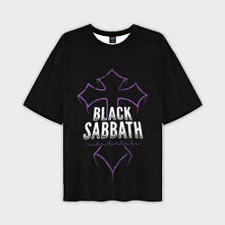 Футболка оверсайз мужская Black Sabbat Cross, цвет: 3D-принт