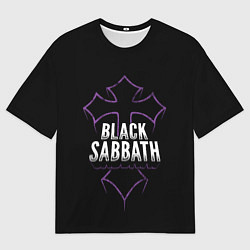 Футболка оверсайз мужская Black Sabbat Cross, цвет: 3D-принт