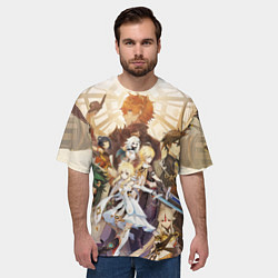 Футболка оверсайз мужская GENSHIN IMPACT GODS HEROES, цвет: 3D-принт — фото 2