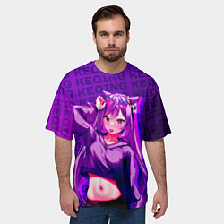 Футболка оверсайз мужская Кэ Цин Keqing, Genshin Impact Геншин импакт, цвет: 3D-принт — фото 2